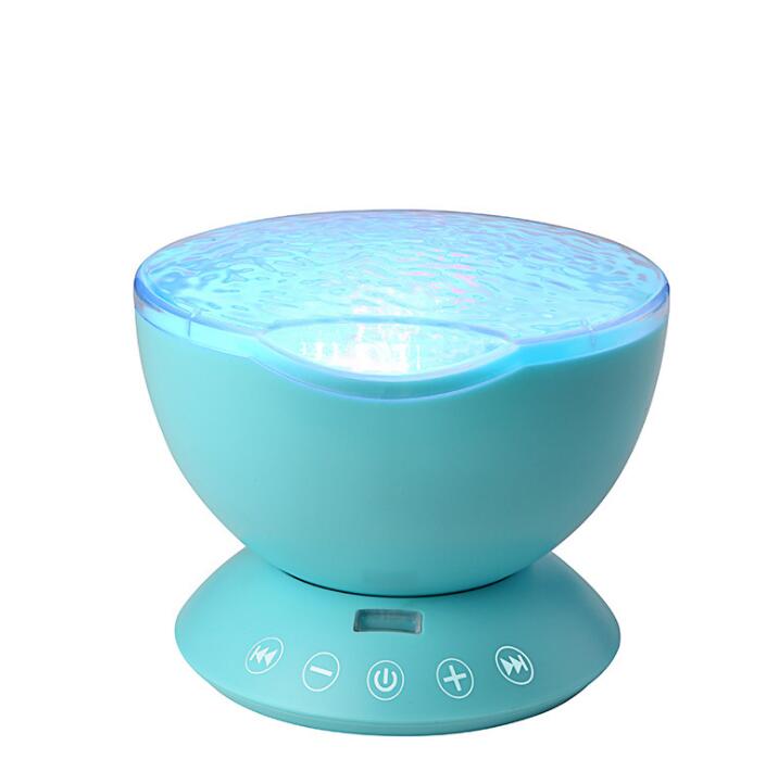 LED Ocean Wave Projector – Rotating Night Light with Colorful Waves