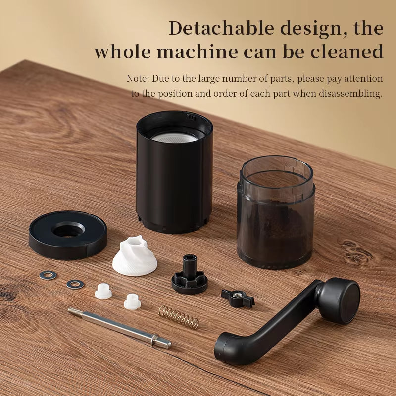 Portable Manual Coffee Grinder – Adjustable Hand Crank Bean Grinder for Home & Travel