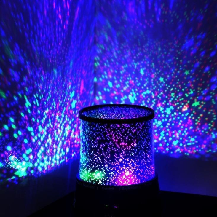 Colorful LED Star Projector Night Light – Random Color Projection Lamp