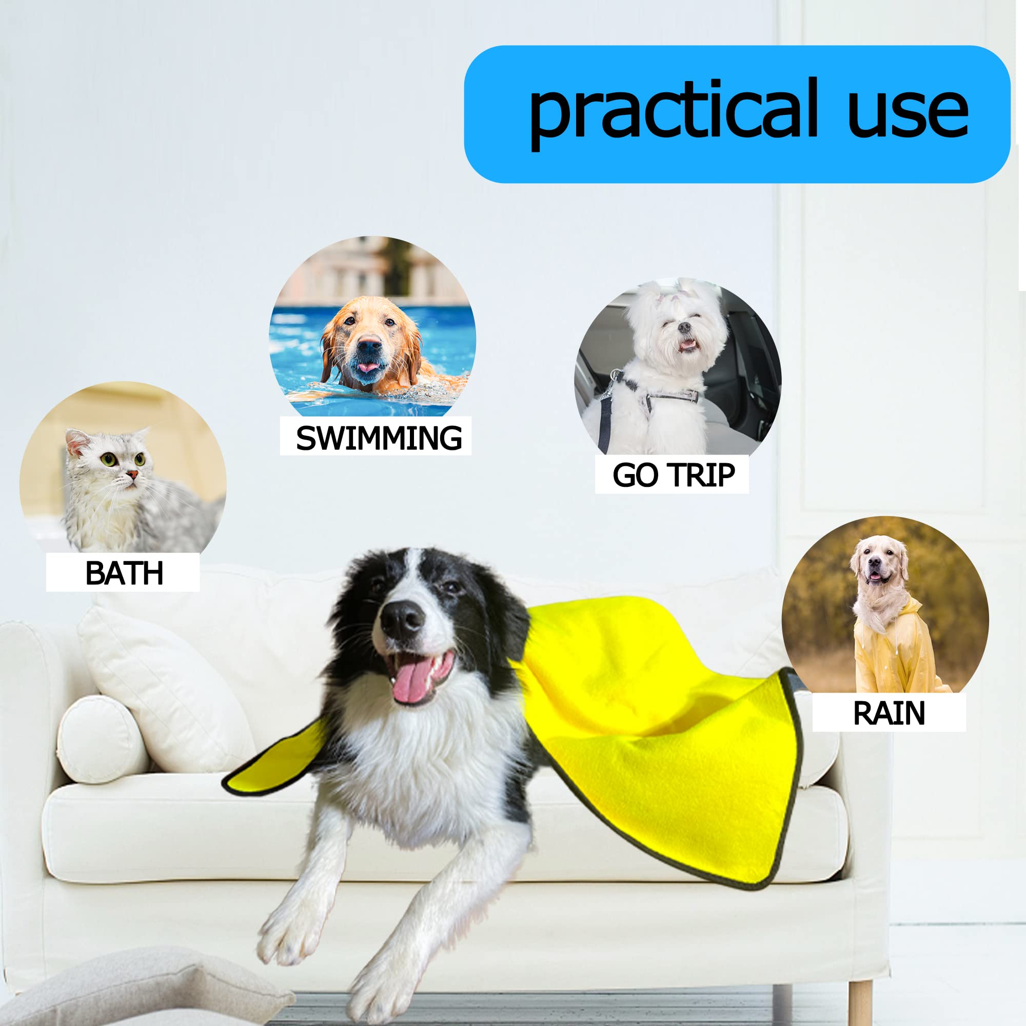 Quick-Dry Microfiber Dog Towel – Soft Super Absorbent Pet Bath Towel for Dogs & Cats
