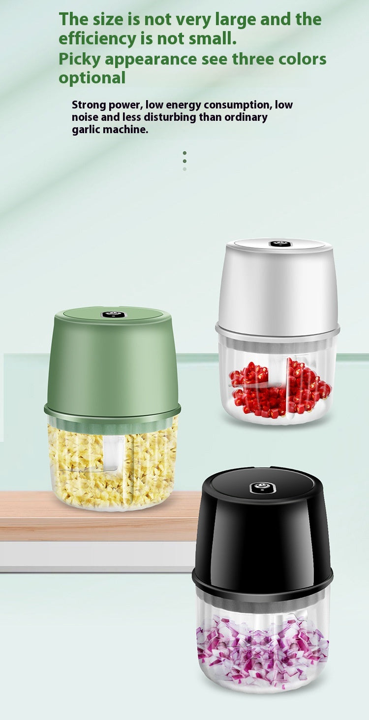 Portable USB Rechargeable Electric Garlic Crusher – Wireless Mini Food Chopper & Kitchen Mixer