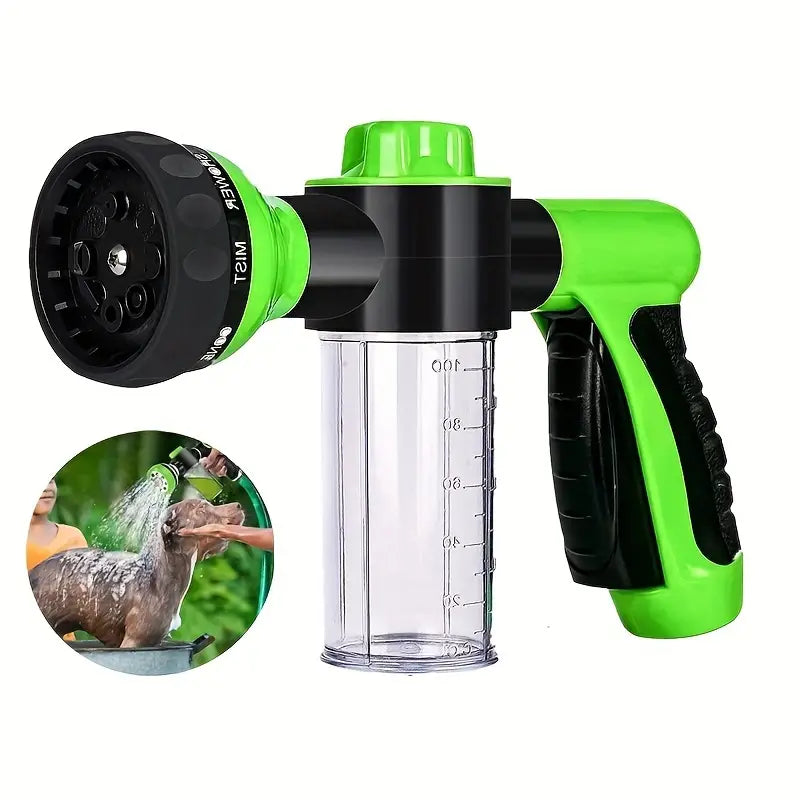 Pet Shower Sprayer with Brush – High-Pressure Dog Bath & Grooming Tool