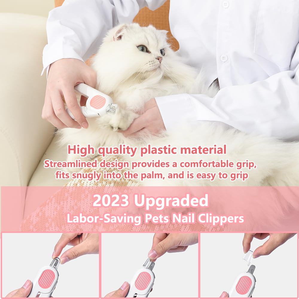Pet Nail Trimmer with LED Light – Dog & Cat Claw Clippers for Safe Cutting