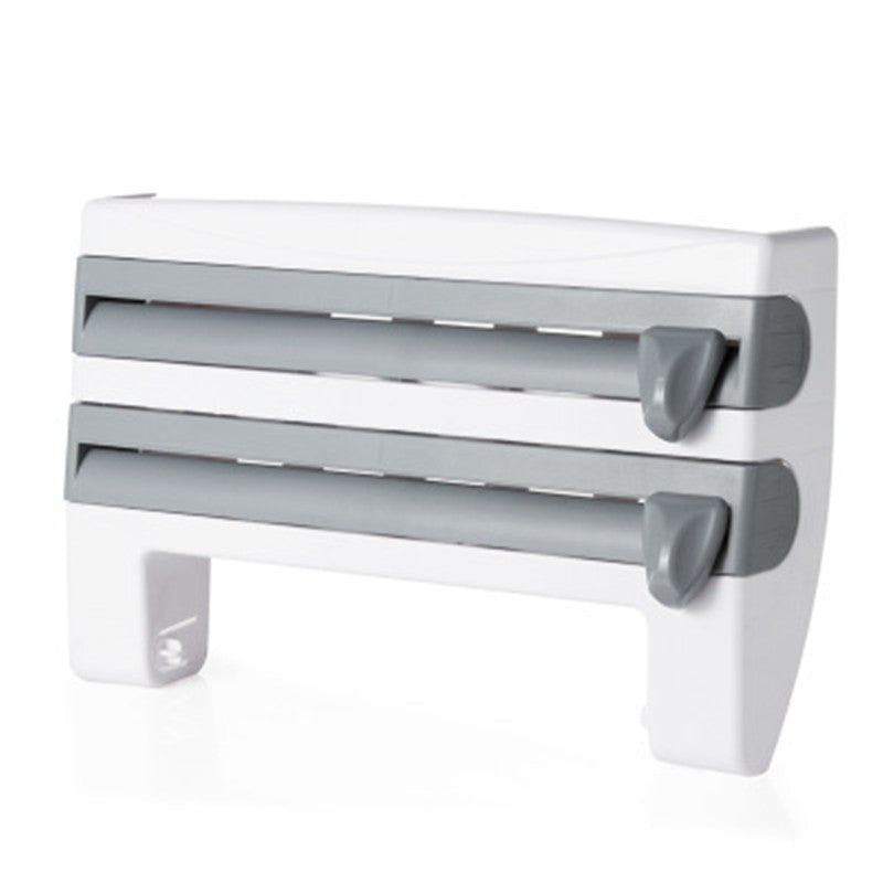 Kitchen Roll Holder Dispenser – 4-In-1 Foil, Film & Tissue Organizer