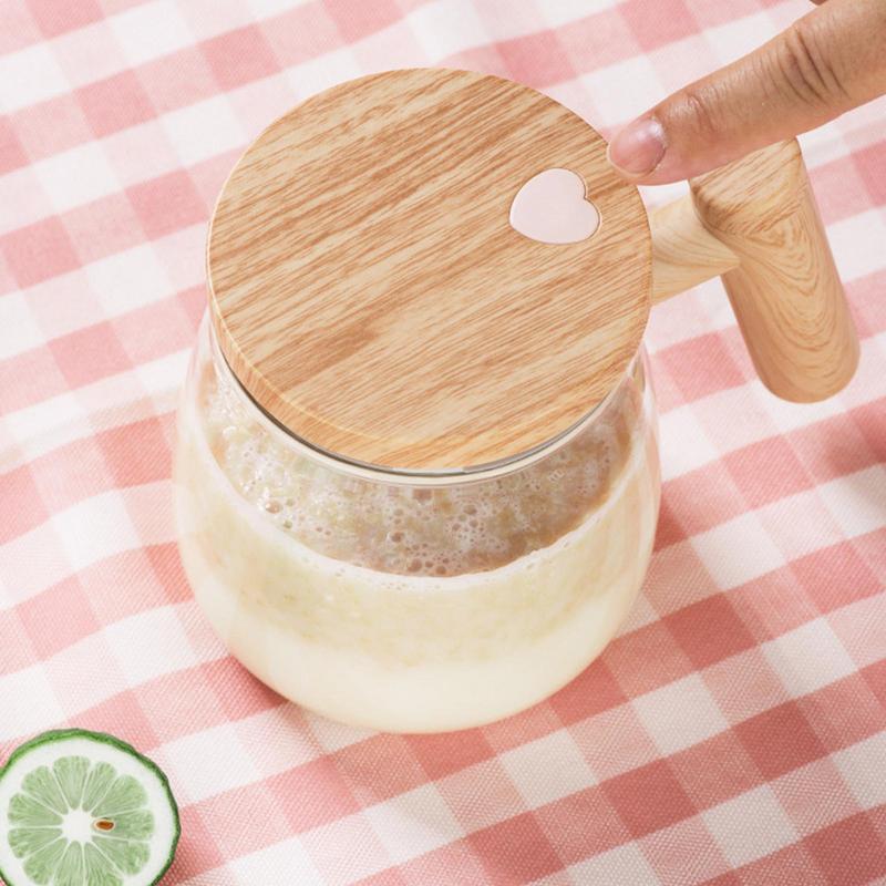 Automatic Mixing Coffee Mug – 400ML Glass Cup