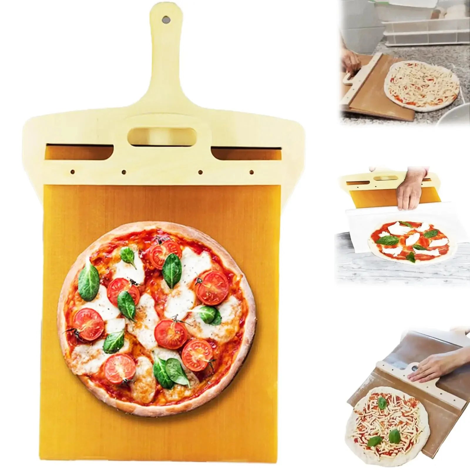 Pizza Sliding Shovel Board for Baking, Serving & Storage – Non-Stick Kitchen Tool