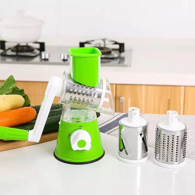 Rotary Vegetable Slicer and Grater for Kitchen Use