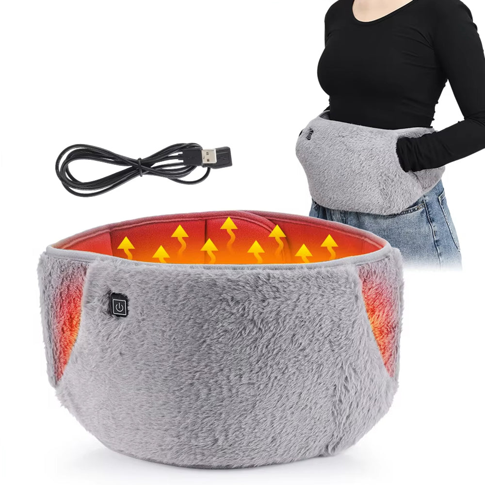 USB Heated Waist Belt with Hand Pockets – Electric Heating Pad