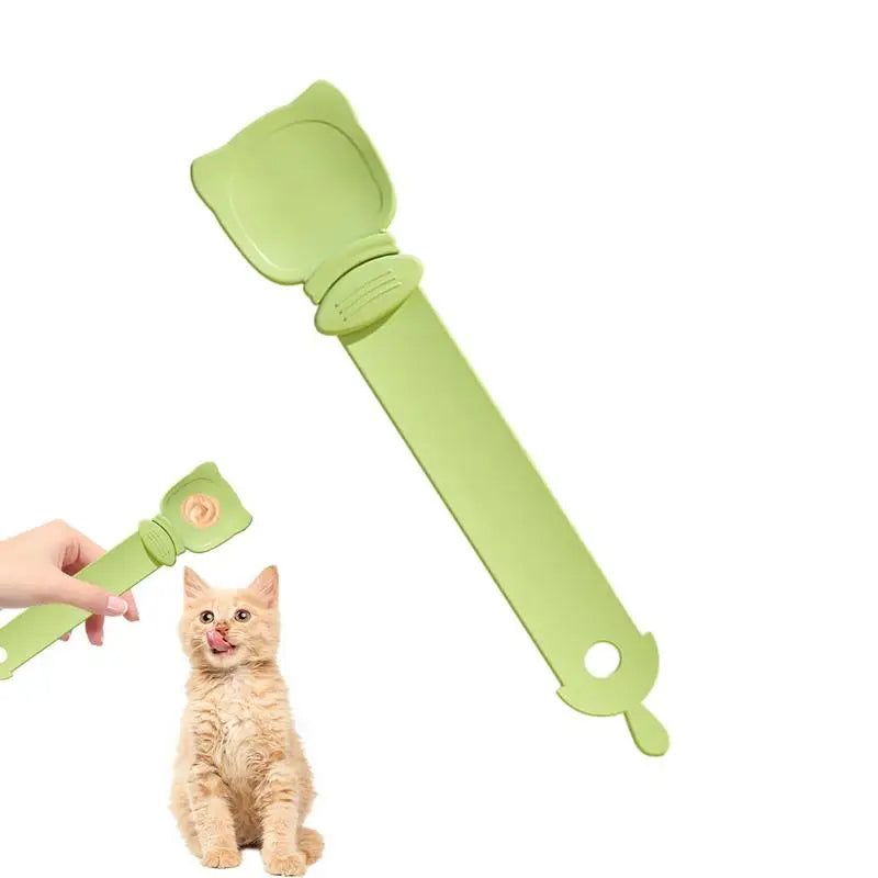 Cat Treat Spoon Feeder – Reusable Lickable Wet Food & Squeeze Spoon