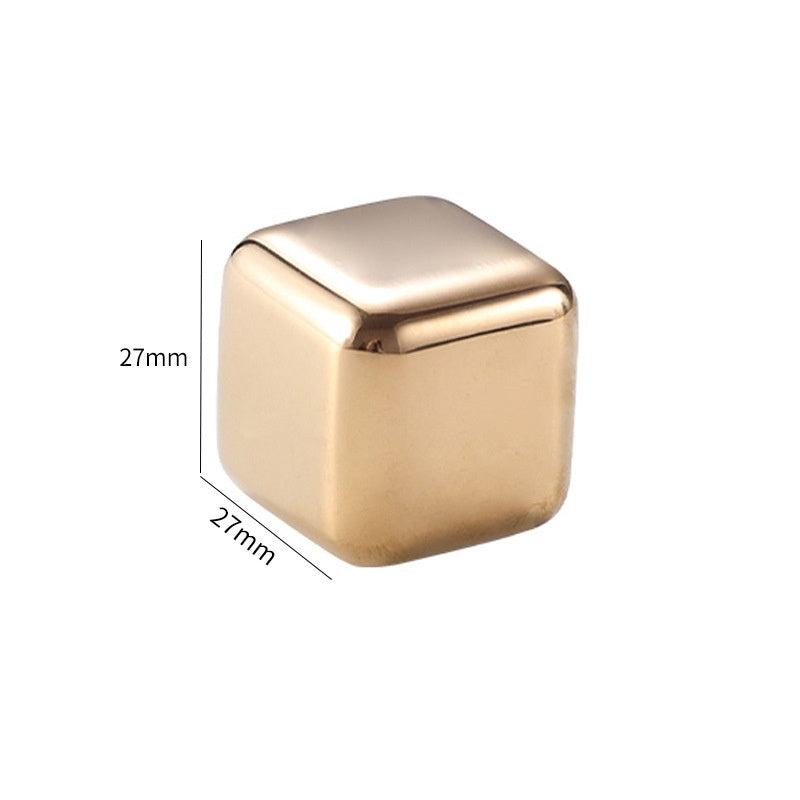 Stainless Steel Reusable Ice Cubes – Metal Whiskey Stones Gift Box Set for Whisky, Bourbon & Drinks