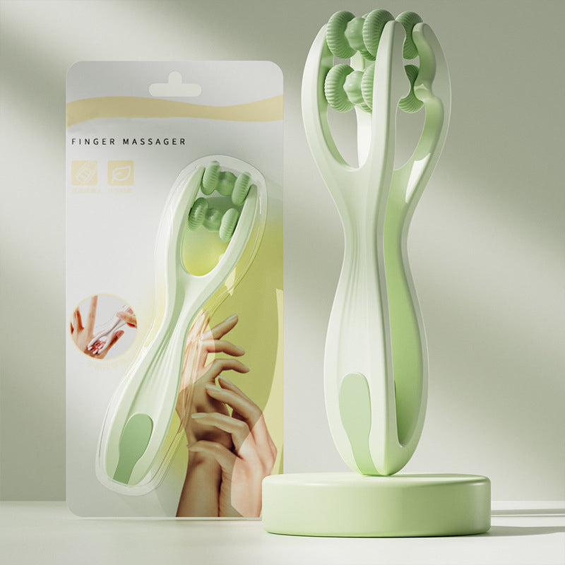 Dual-Row Finger Massager Roller – Portable Massage Tool