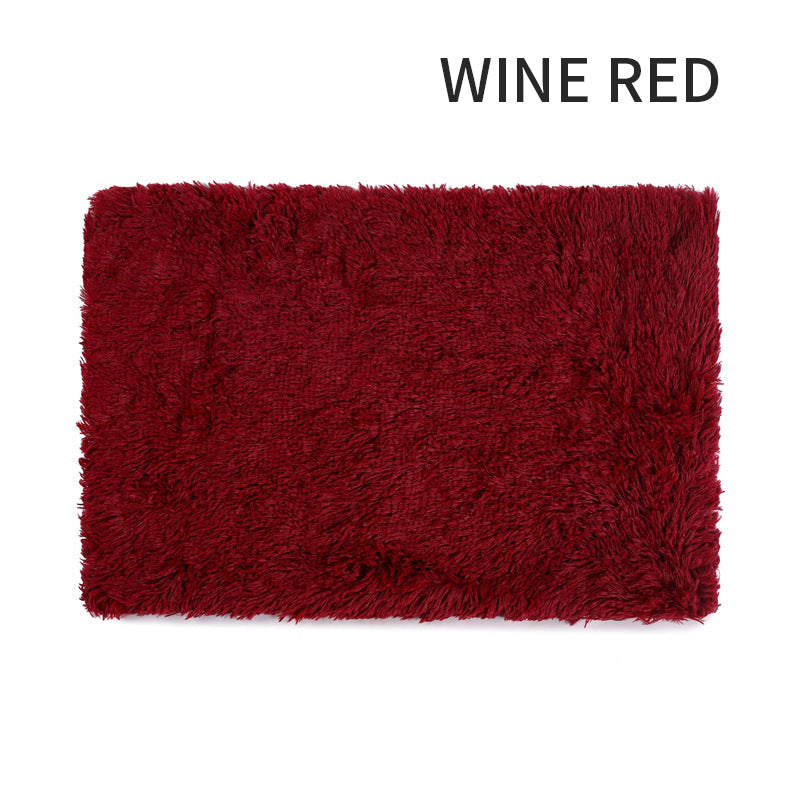 Plush Dog Bed Mat with Removable Cover