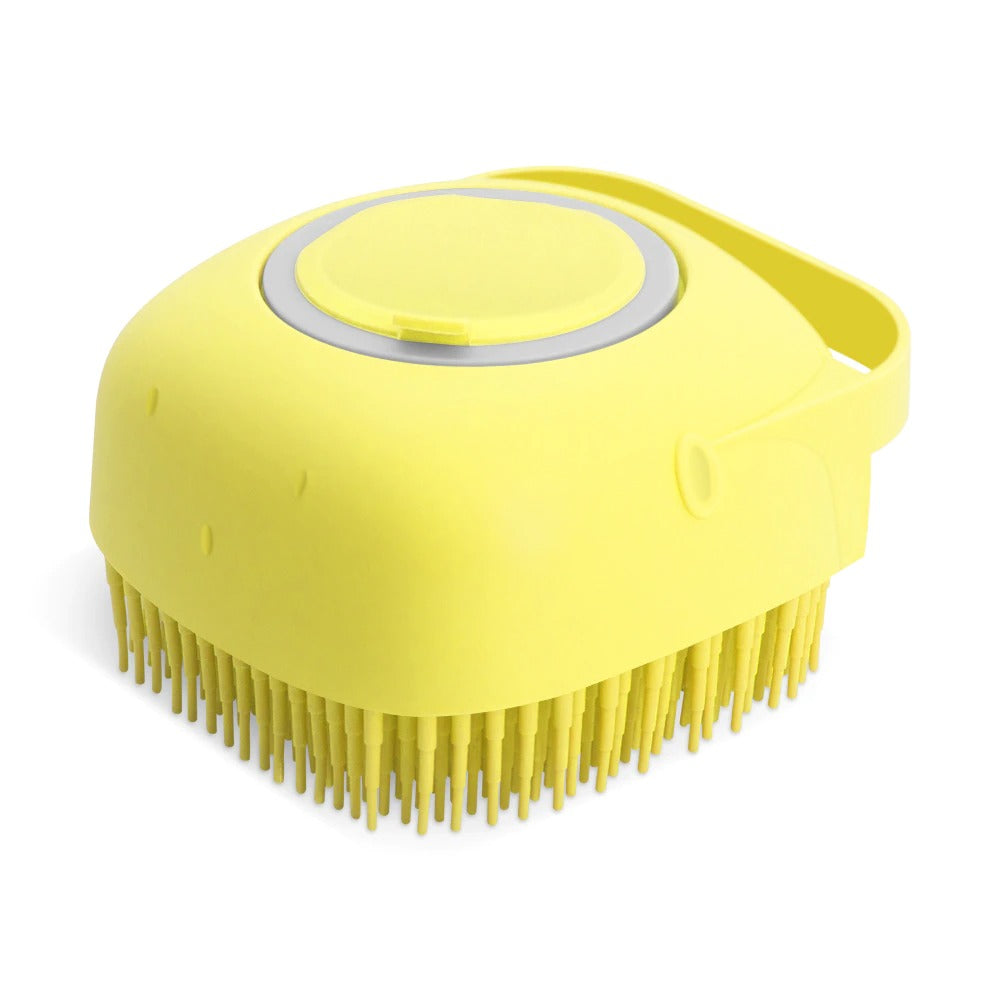 Pet Bath Massage Brush – Soft Silicone Shampoo Grooming Brush