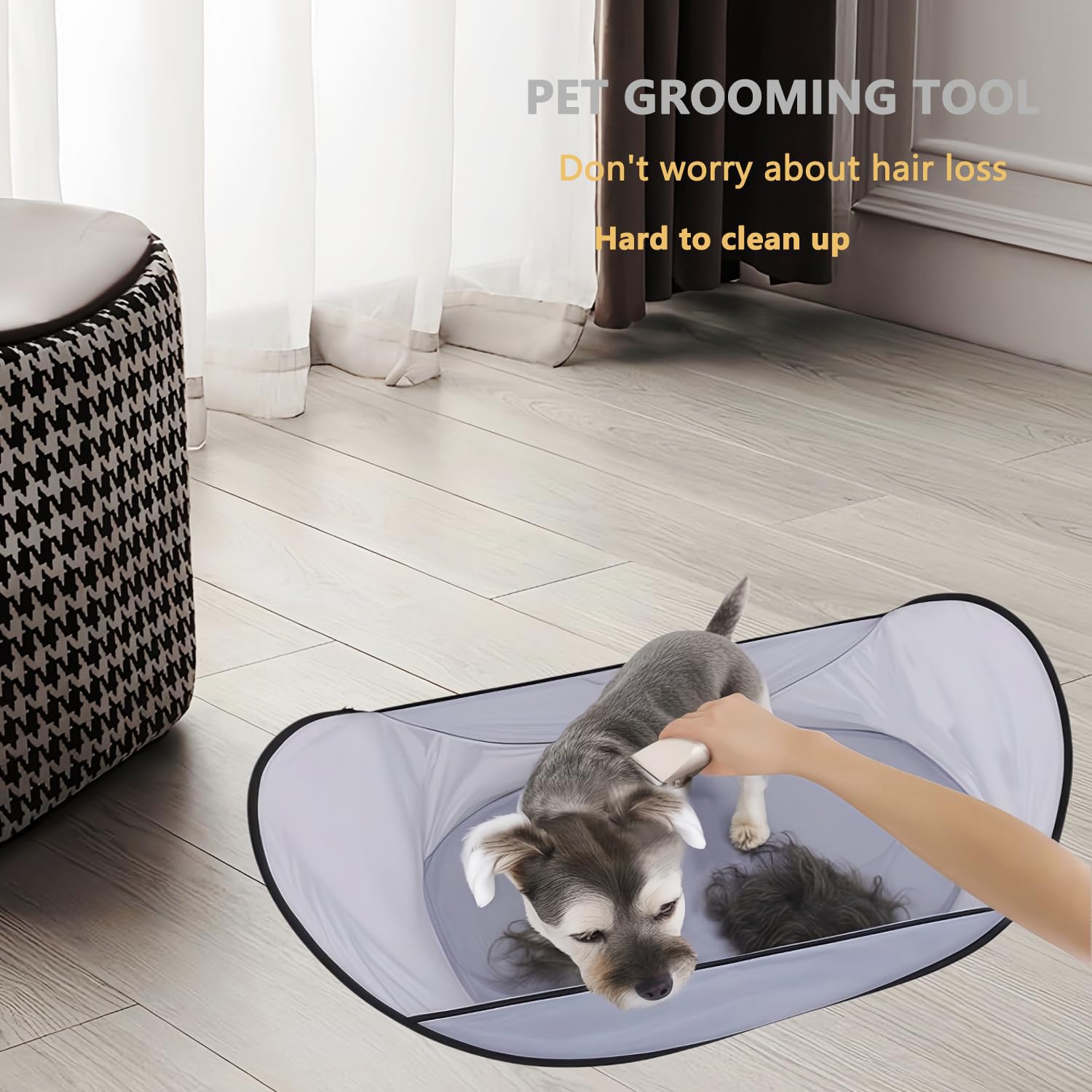 Pet Grooming Hair Catcher Tent Cape