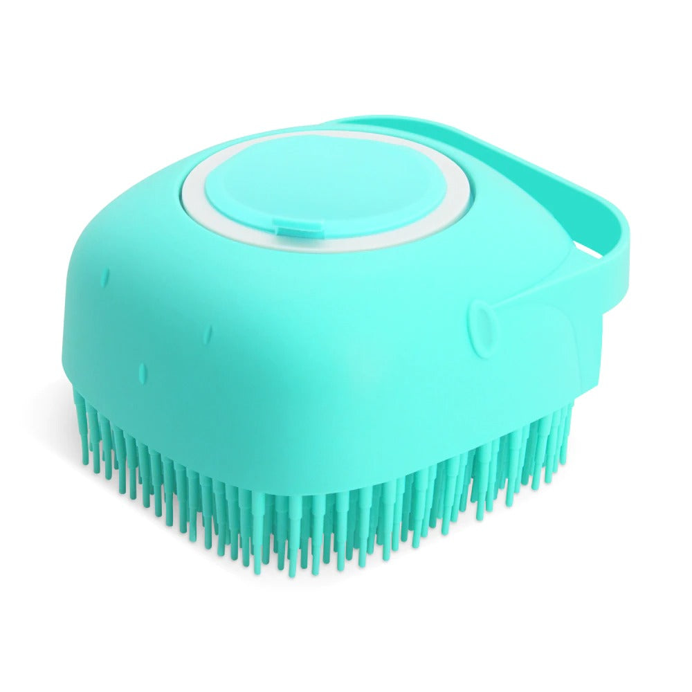 Pet Bath Massage Brush – Soft Silicone Shampoo Grooming Brush