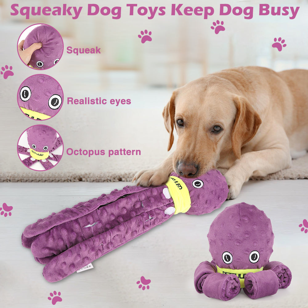 Plush Octopus Snuffle Dog Puzzle Toy