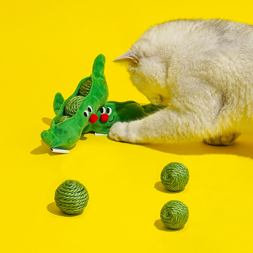 Interactive Cat Toy Balls – 3-Piece Sisal Chew Set