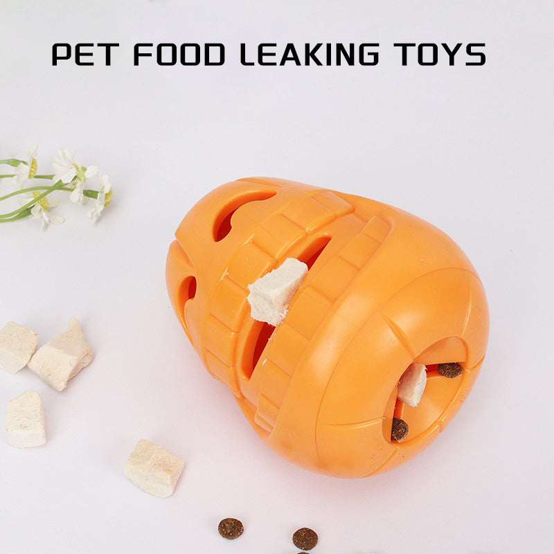 Pumpkin Treat Dispensing Puzzle Dog Toy