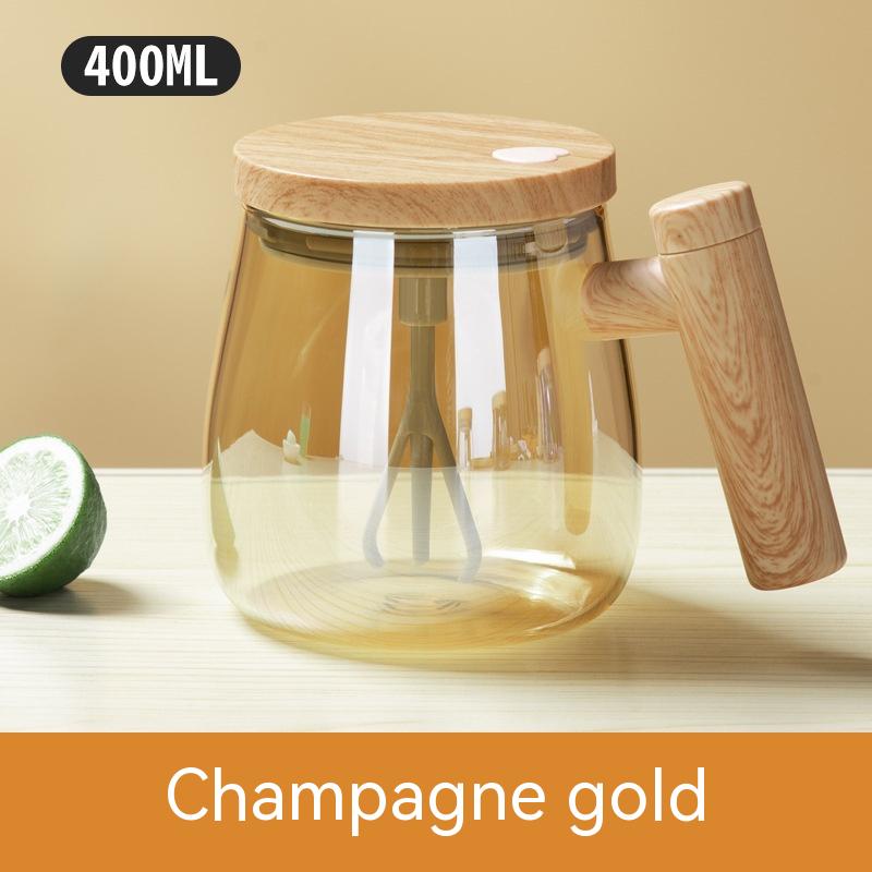 Automatic Mixing Coffee Mug – 400ML Glass Cup