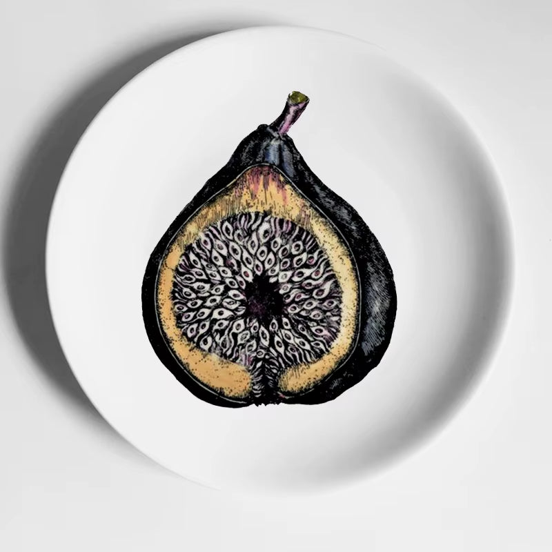Decorative Fruit & Vegetable Plates with Segmented Design – Colorful Home Décor