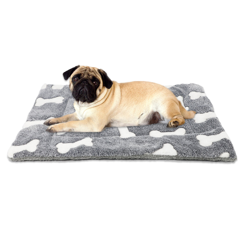 Washable Self-Warming Dog & Cat Bed Mat – Soft Fleece Crate and Kennel Pad