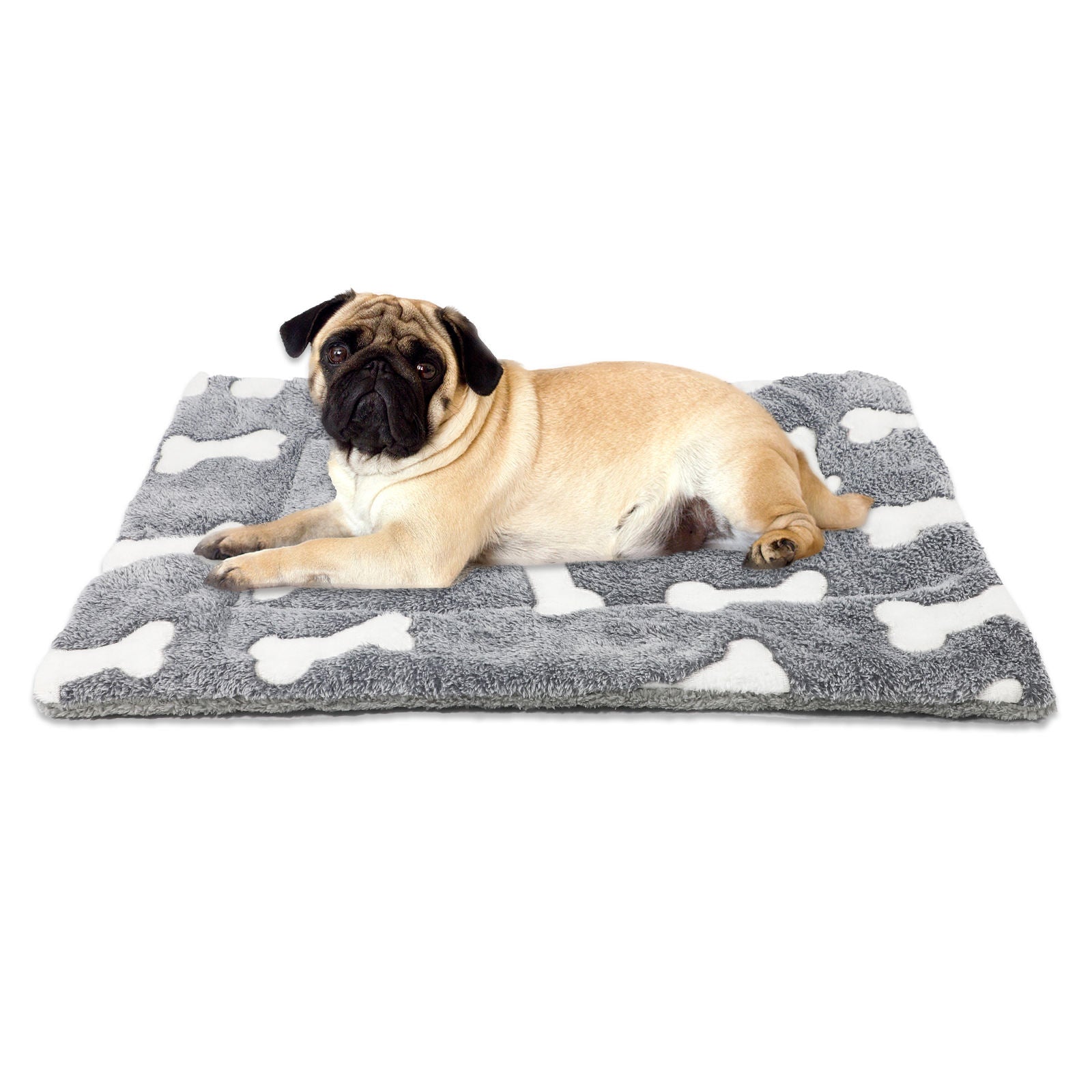 Washable Self-Warming Dog & Cat Bed Mat – Soft Fleece Crate and Kennel Pad