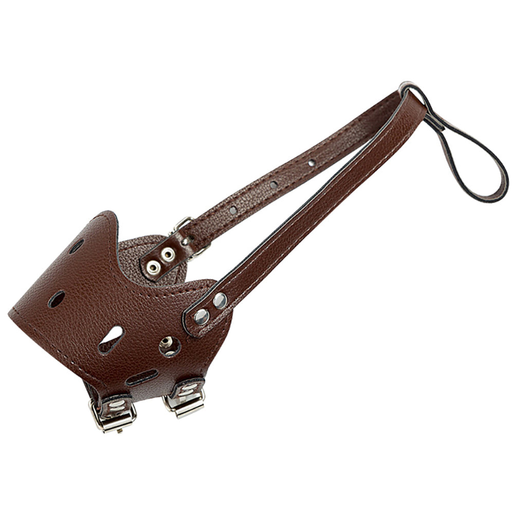 Comfort Leather Dog Muzzle – Adjustable & Breathable