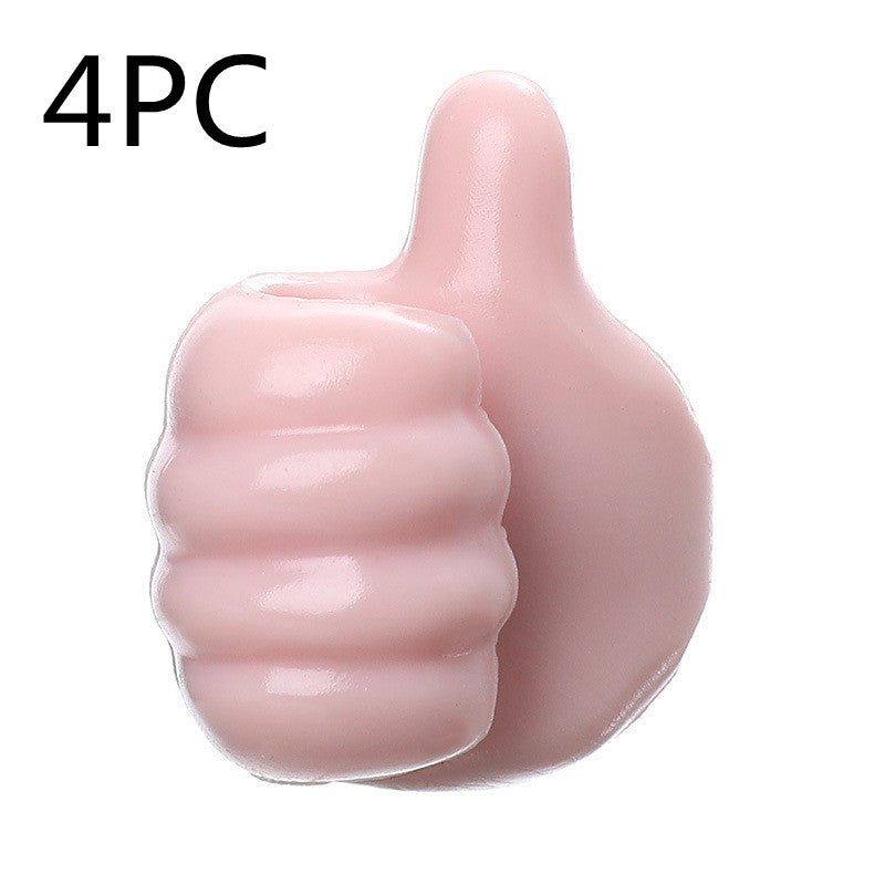Multifunctional Thumb-Style Wall Clip Holder for Cables and Small Items