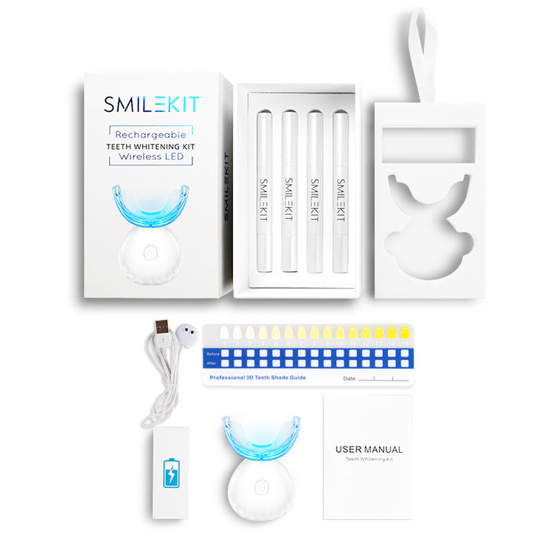 Wireless LED Teeth Whitening Kit for Home Use