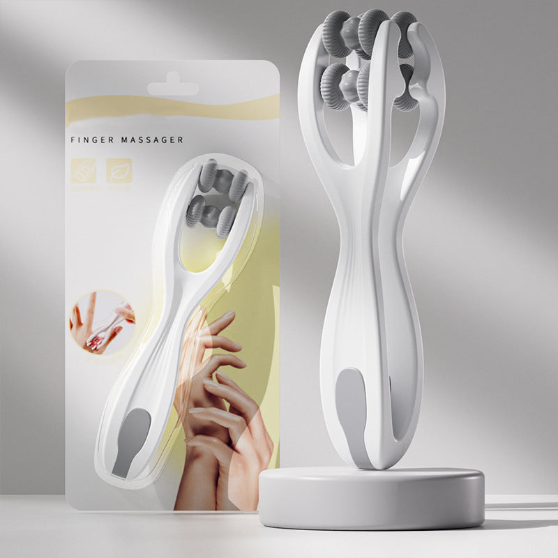 Dual-Row Finger Massager Roller – Portable Massage Tool