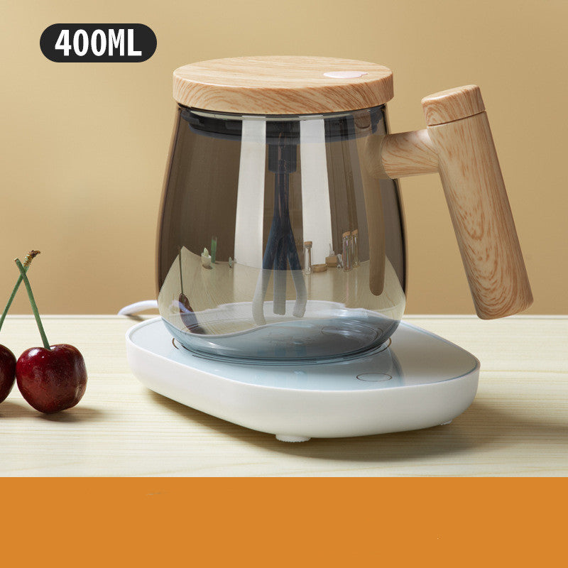 Automatic Mixing Coffee Mug – 400ML Glass Cup