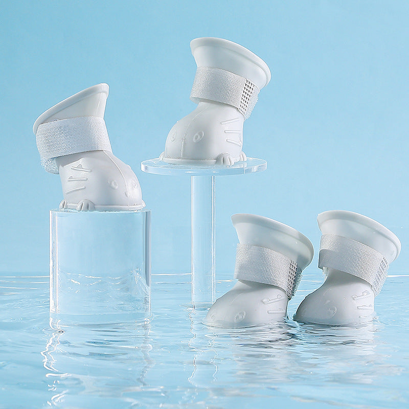 Waterproof Dog Rain Boots – Non-Slip Silicone Pet Shoes (4-Pack)
