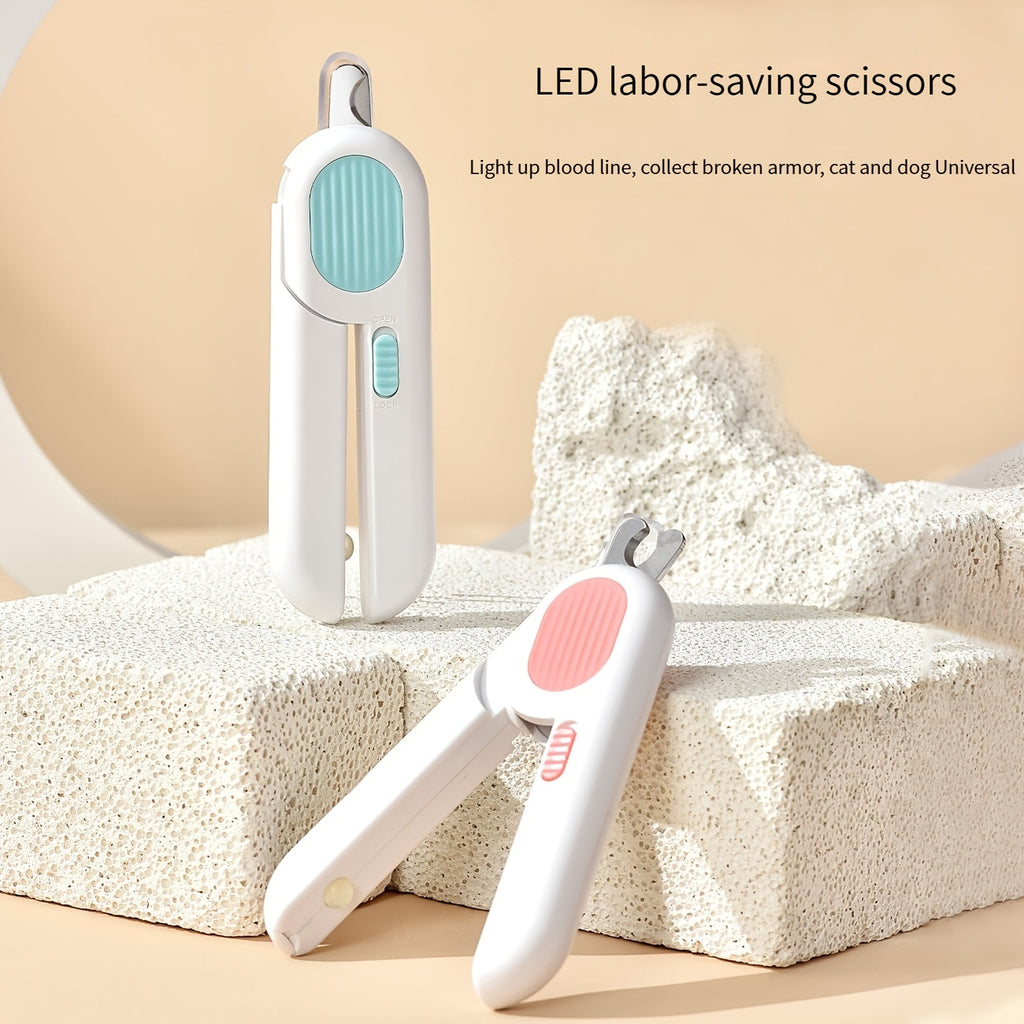 Pet Nail Trimmer with LED Light – Dog & Cat Claw Clippers for Safe Cutting