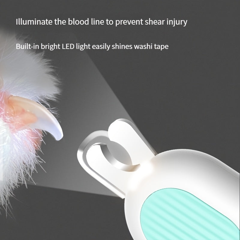 Pet Nail Trimmer with LED Light – Dog & Cat Claw Clippers for Safe Cutting