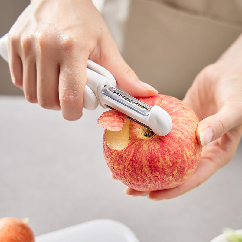 Multifunctional 3-in-1 Paring Knife – Stainless Steel Rotary Peeler & Shredder
