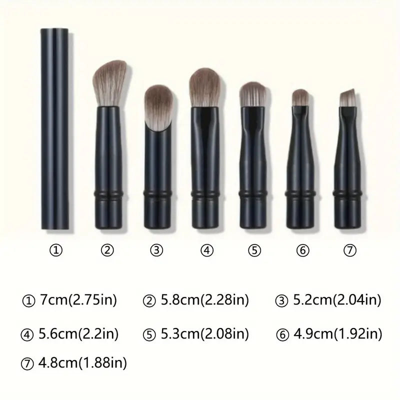 6-Piece Mini Makeup Brushes Set with Case