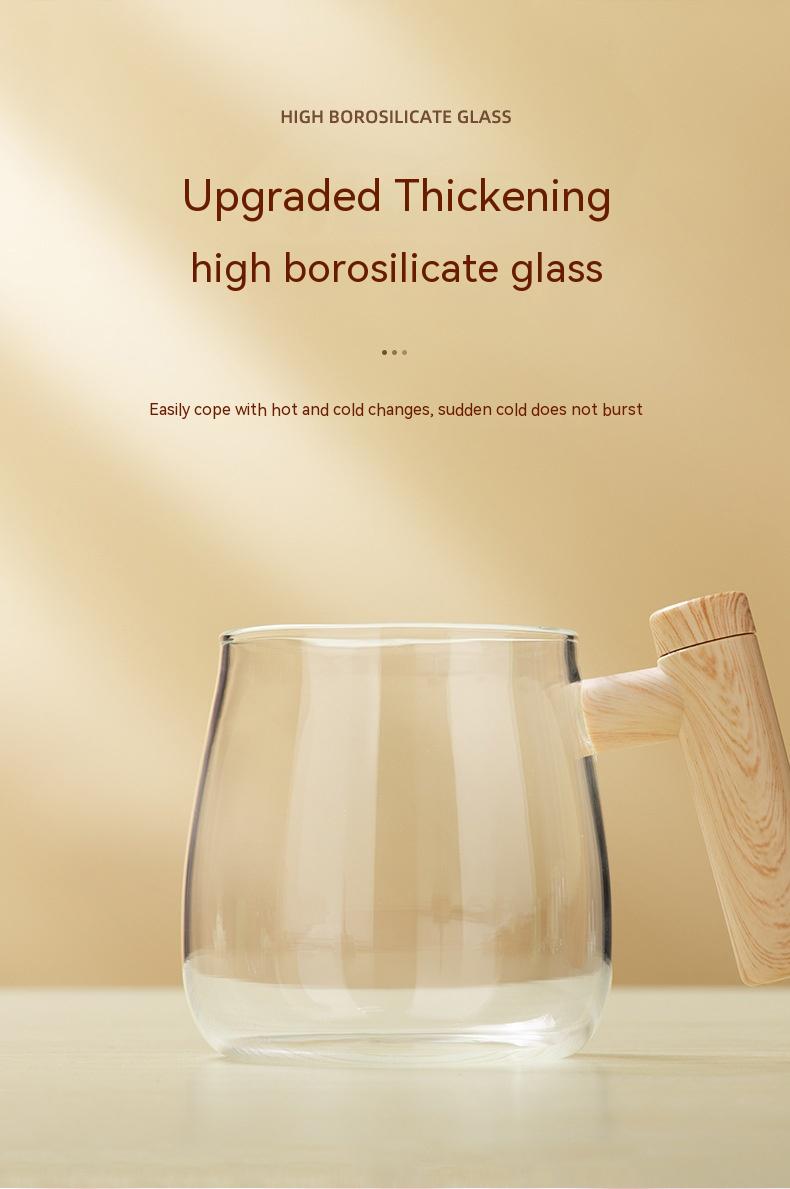 Automatic Mixing Coffee Mug – 400ML Glass Cup