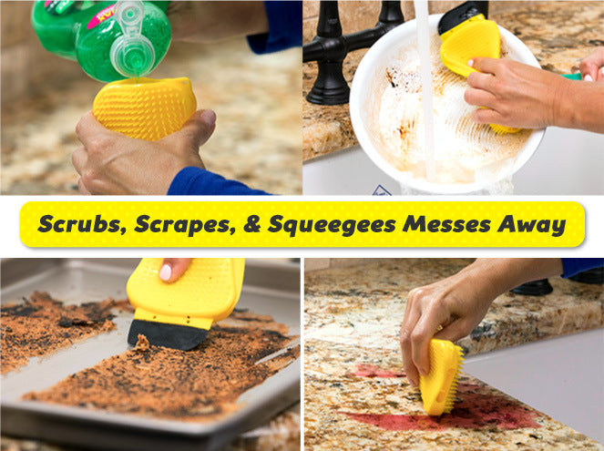 3-In-1 Sponge Hero – Heavy-Duty Multi-Surface Cleaning Sponge