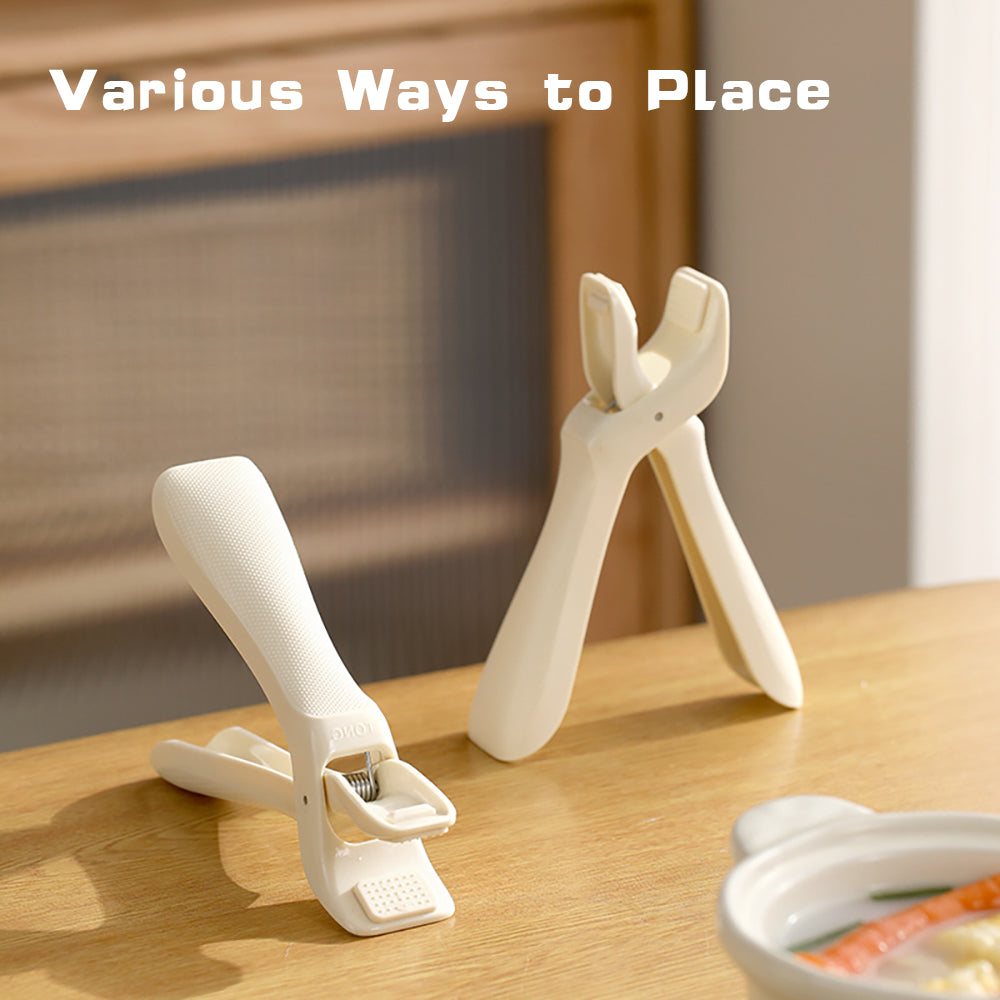 Silicone Non-Slip Pot & Plate Gripper – Anti-Scalding Stainless Steel Tongs