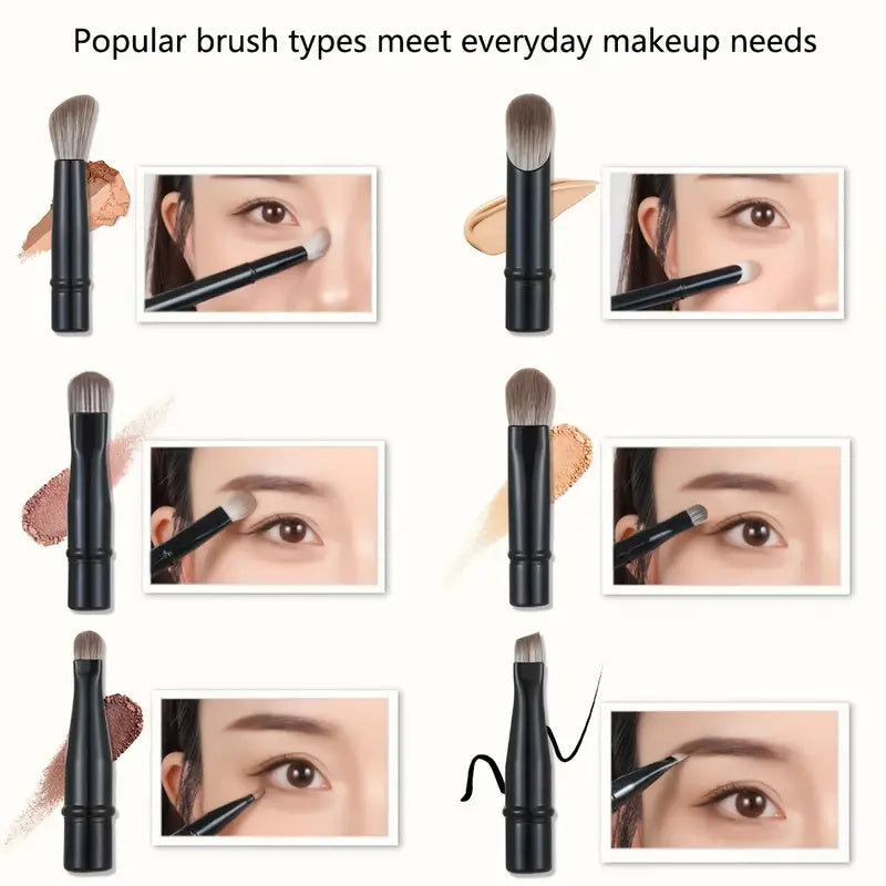 6-Piece Mini Makeup Brushes Set with Case
