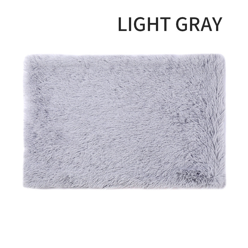 Plush Dog Bed Mat with Removable Cover