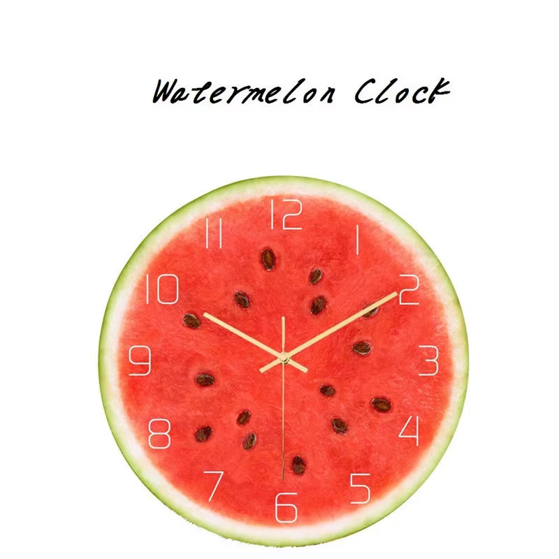 Fresh Fruit Lemon Wall Clock for Kitchen & Home Décor