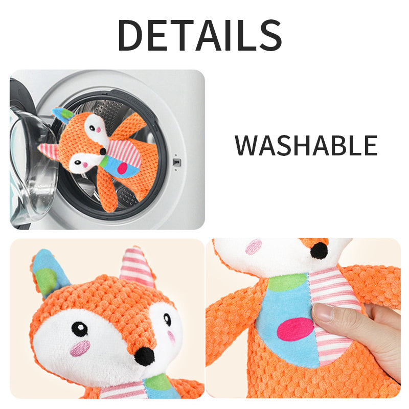 Interactive Plush Dog Toy for Aggressive Chewers
