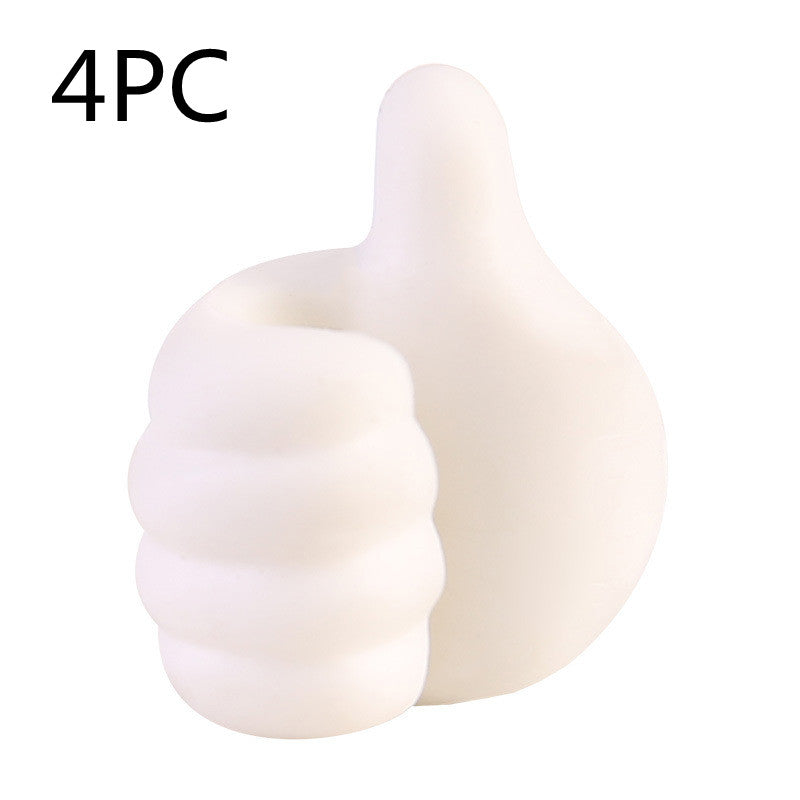Multifunctional Thumb-Style Wall Clip Holder for Cables and Small Items