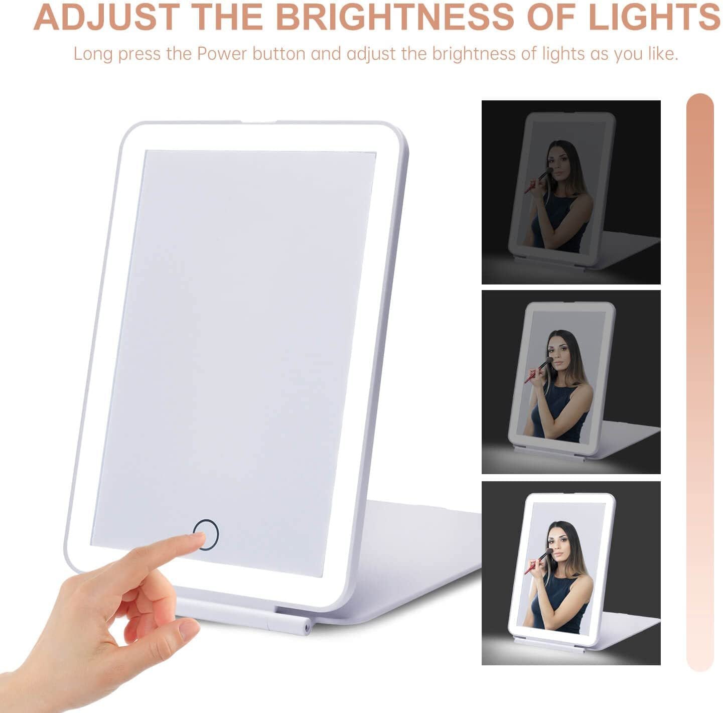 Foldable with Light Touch Led Make-Up Mirror