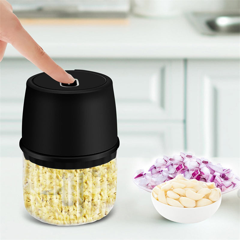 Portable USB Rechargeable Electric Garlic Crusher – Wireless Mini Food Chopper & Kitchen Mixer