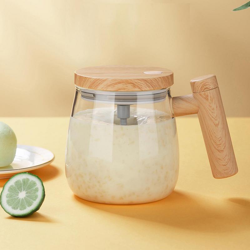 Automatic Mixing Coffee Mug – 400ML Glass Cup