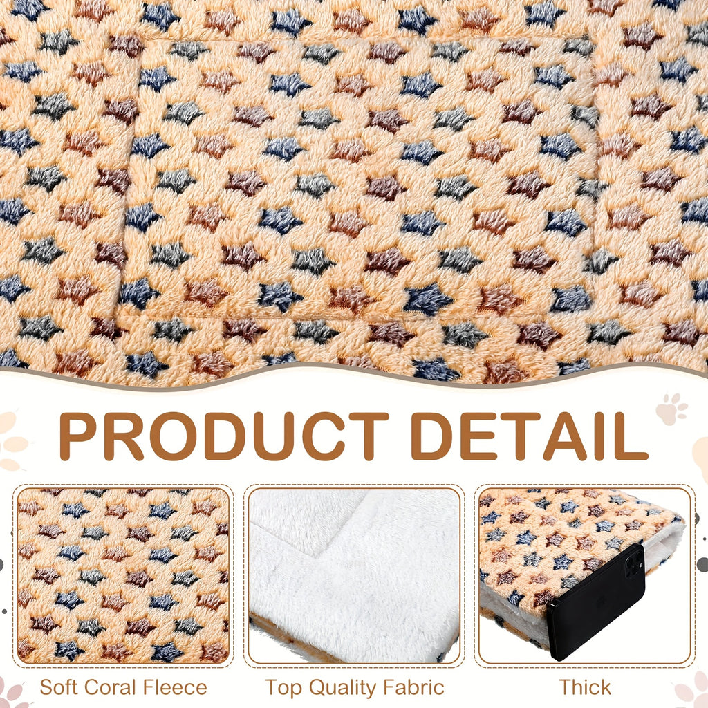 Washable Pet Crate Mat – Super Soft Fleece Bed for Small, Medium & Large Dogs
