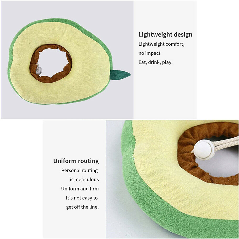 Adjustable Pet Recovery Cone – Soft Lemon Elizabethan Collar for Cats & Small Dogs
