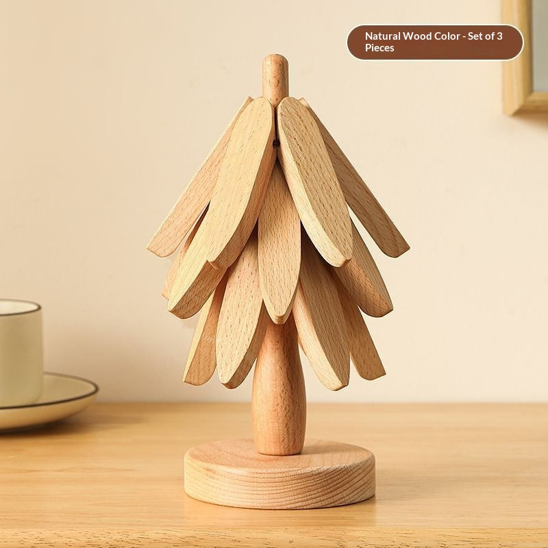 Wooden Tree Trivet – Heat Resistant Table Mat & Pot Insulation Pad